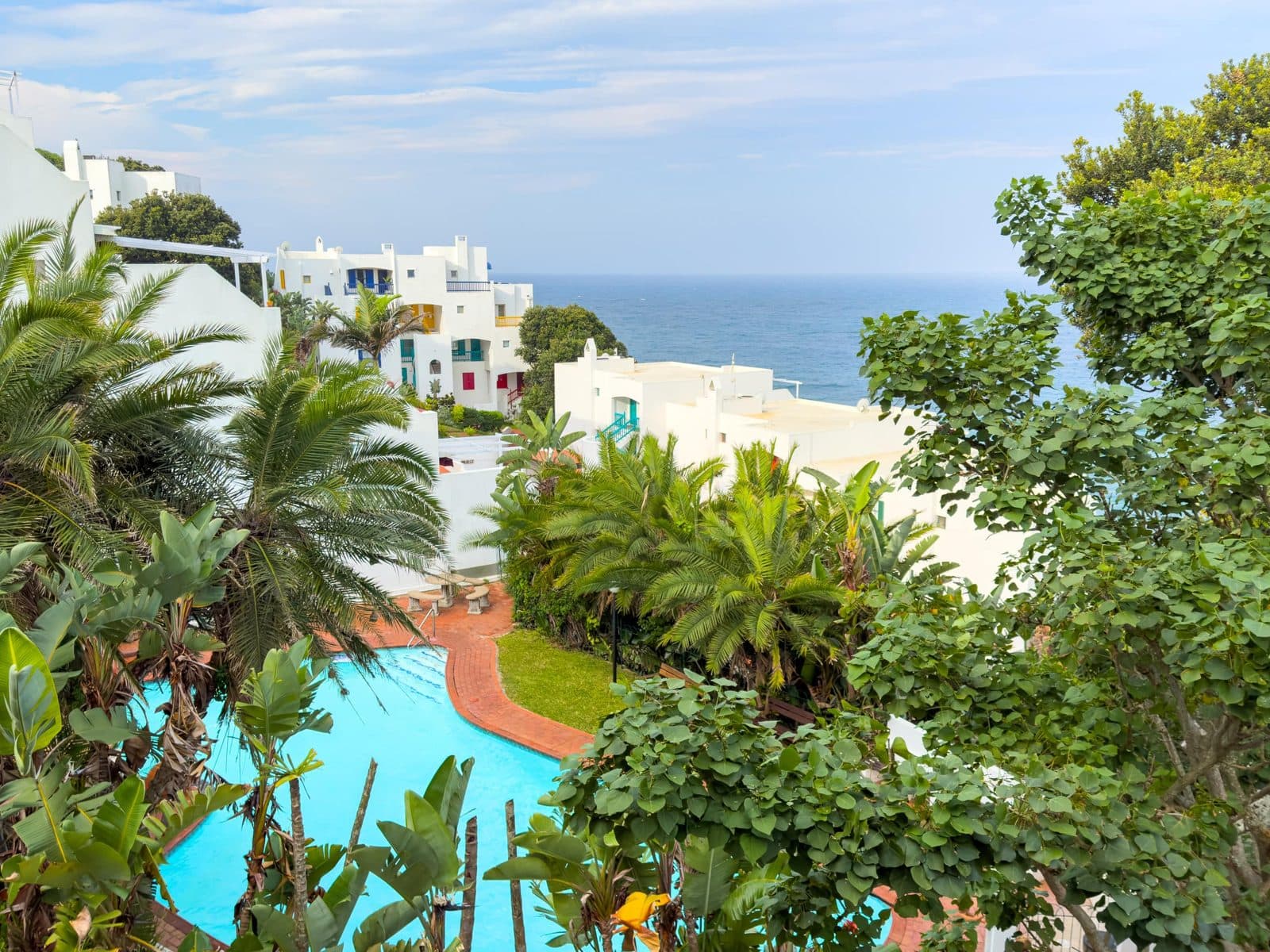 The estate pool above the sea